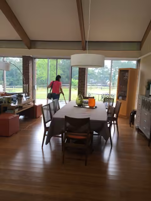Clean open dining room in a Triangle-area home
